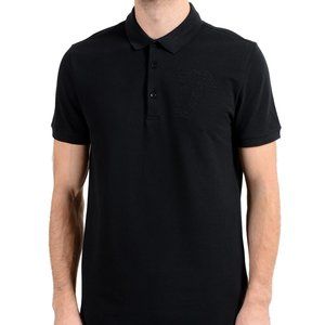 Versace Collection Black Short Sleeve Polo Shirt